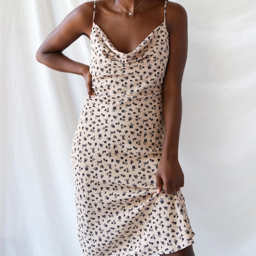 Lulus Style Icon Cowl Neck Slip Dress